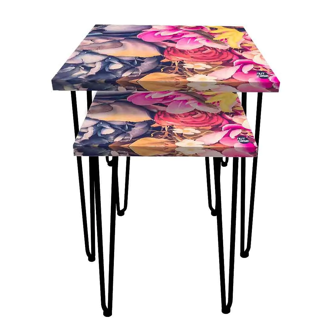 Nesting Side Table Set of 2 in a Floral Design Online in India