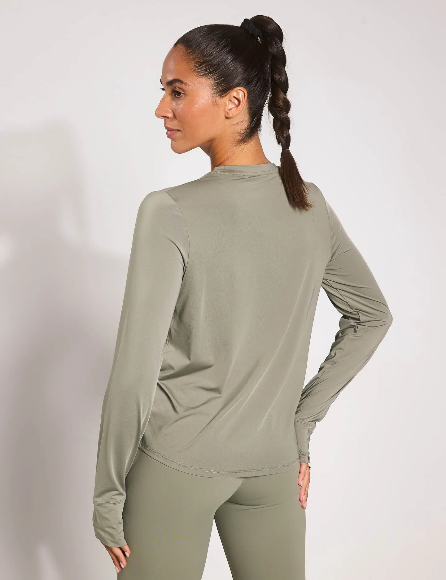 One Classic Dri-FIT Long-Sleeve Top - Light Army/Black