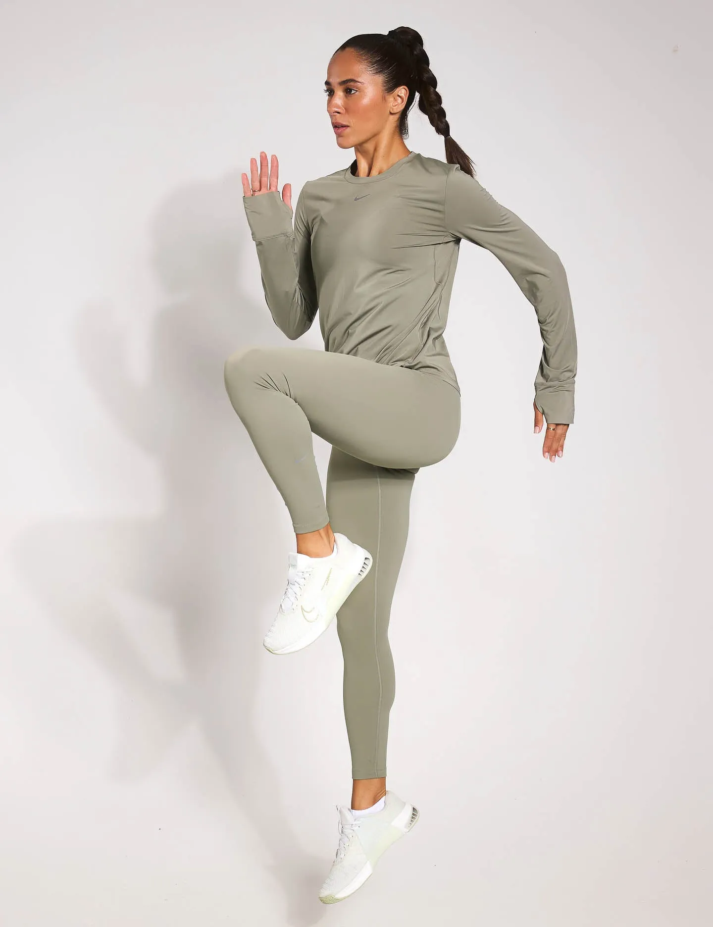 One Classic Dri-FIT Long-Sleeve Top - Light Army/Black