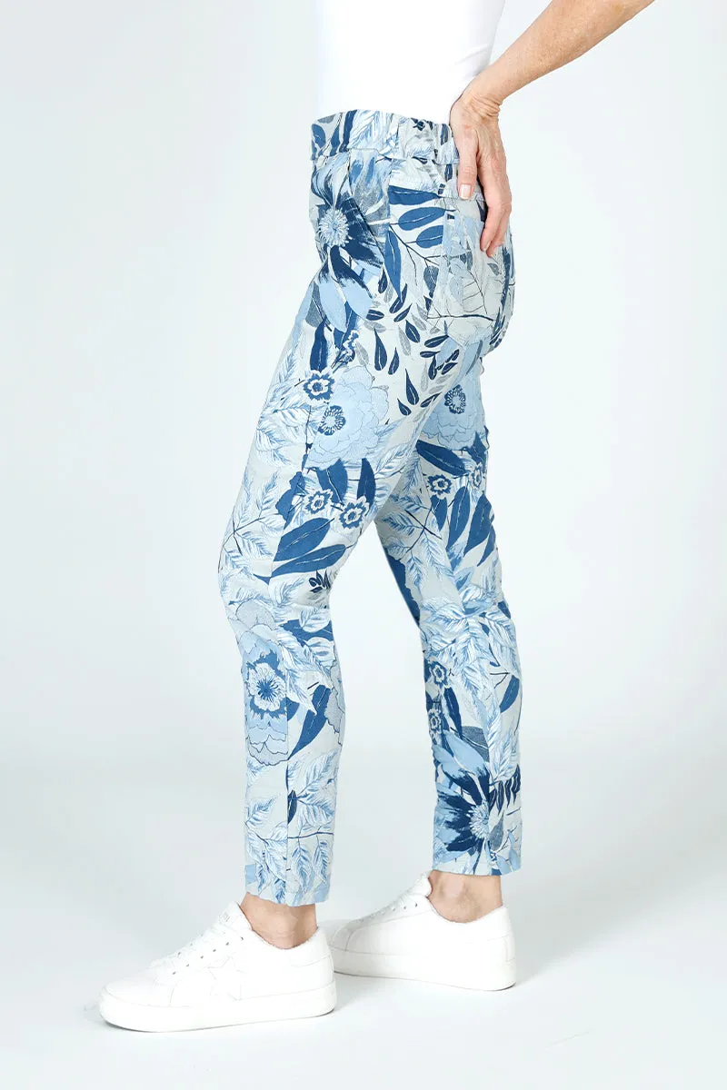 Organic Rags Floral Leaves Print Pant