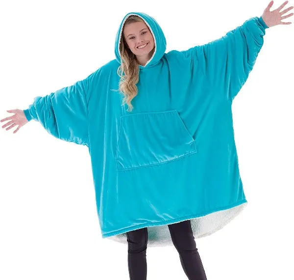 Oversized Hoodie For Adults & Kids  |  Microfiber & Sherpa Wearable Blanket.