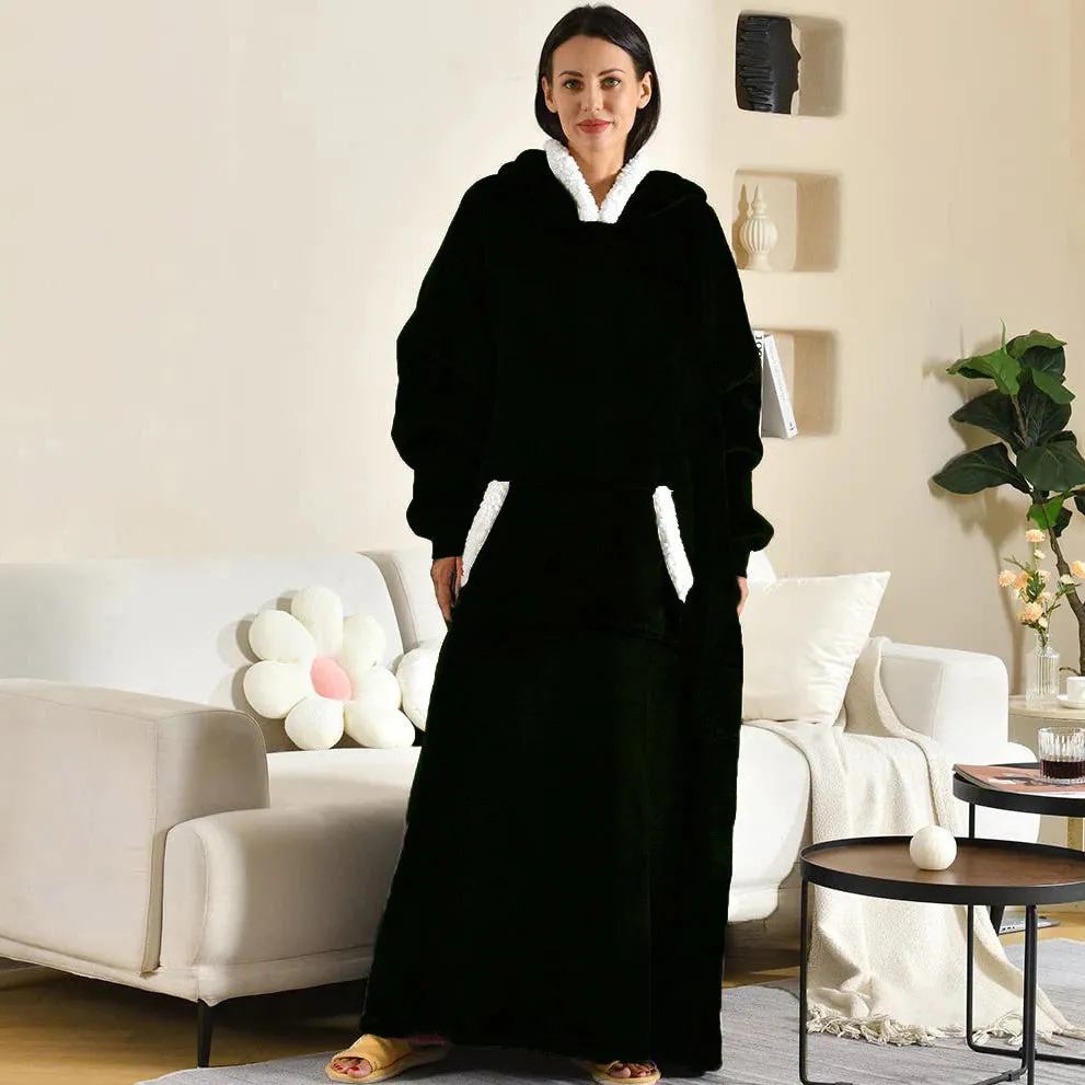 Oversized Hoodie For Adults & Kids  |  Microfiber & Sherpa Wearable Blanket.