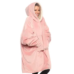 Oversized Hoodie For Adults & Kids  |  Microfiber & Sherpa Wearable Blanket.
