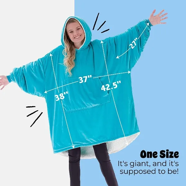 Oversized Hoodie For Adults & Kids  |  Microfiber & Sherpa Wearable Blanket.