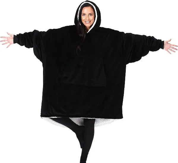 Oversized Hoodie For Adults & Kids  |  Microfiber & Sherpa Wearable Blanket.