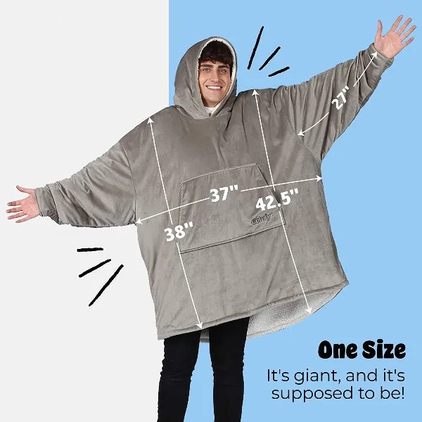 Oversized Hoodie For Adults & Kids  |  Microfiber & Sherpa Wearable Blanket.