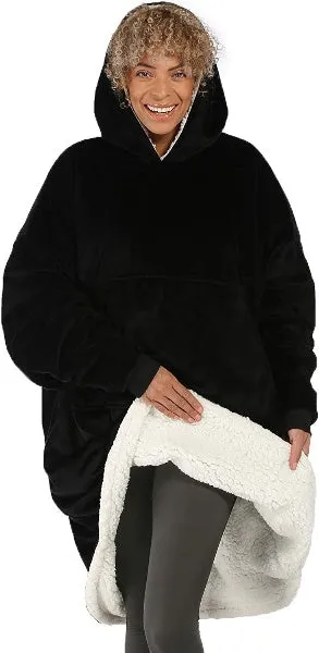 Oversized Hoodie For Adults & Kids  |  Microfiber & Sherpa Wearable Blanket.
