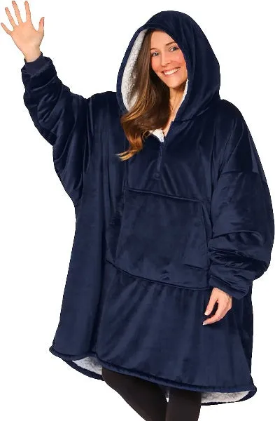 Oversized Hoodie For Adults & Kids  |  Microfiber & Sherpa Wearable Blanket.