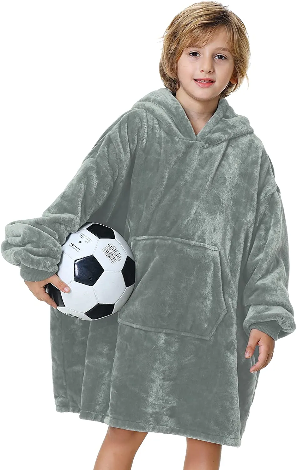 Oversized Hoodie For Adults & Kids  |  Microfiber & Sherpa Wearable Blanket.