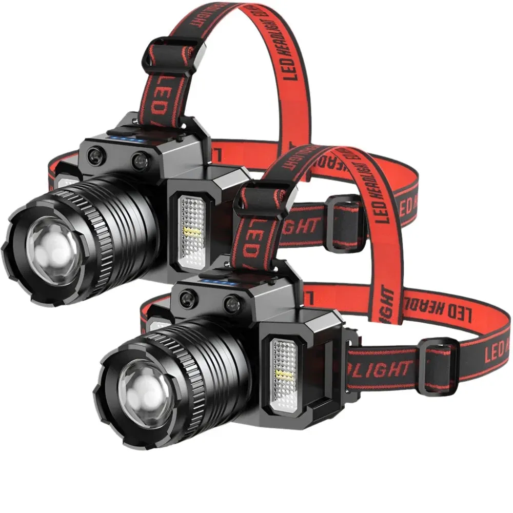 Rechargeable Induction Headlamp LED Headlight 2000mah Super Bright Flash Head Light Waterproof Camping Hunting Flashing Torch