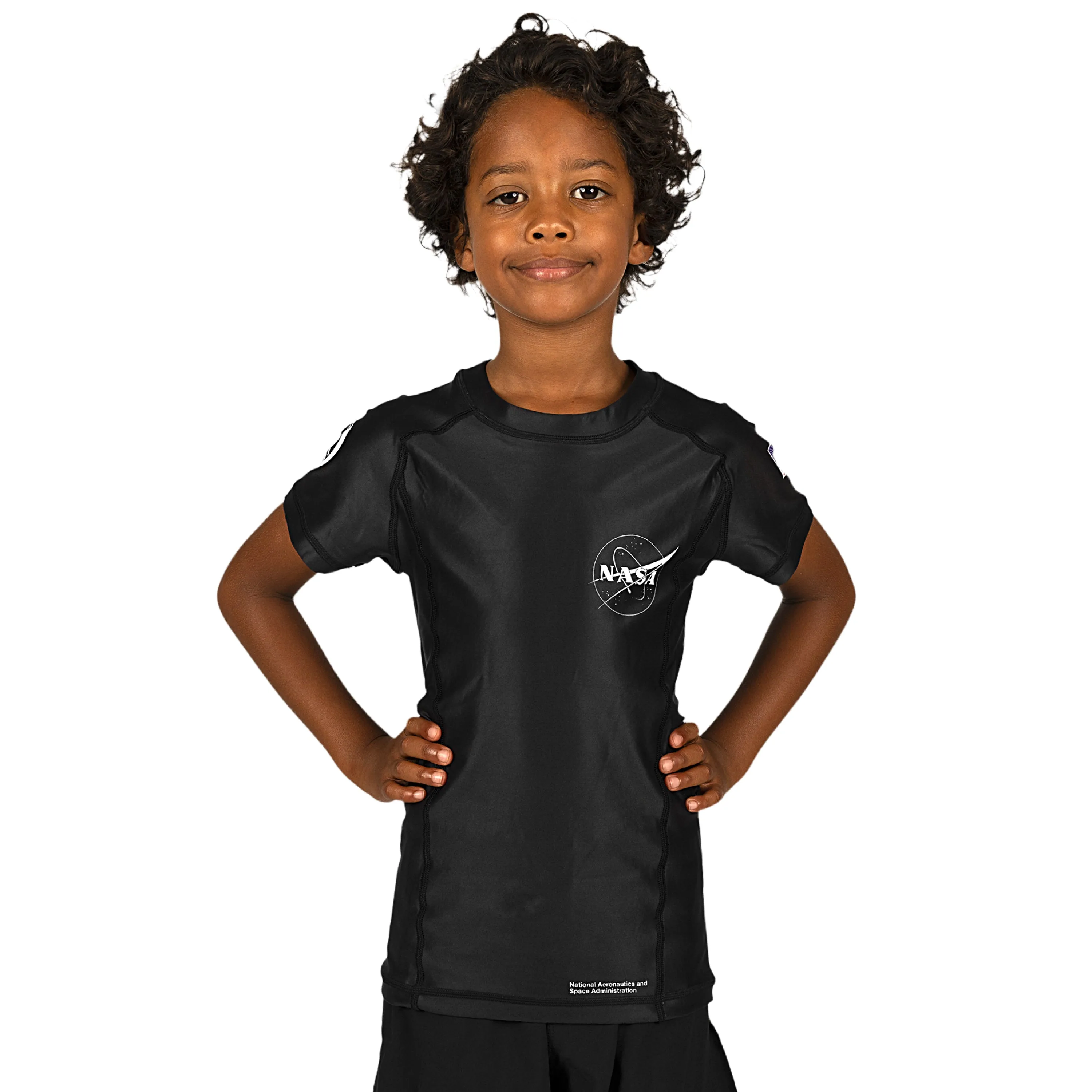 Space Collection Kids Short Sleeve Rash Guard