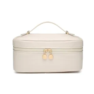StitchesandTweed Craie Vegan Leather Travel Make Up Cosmetic Bag