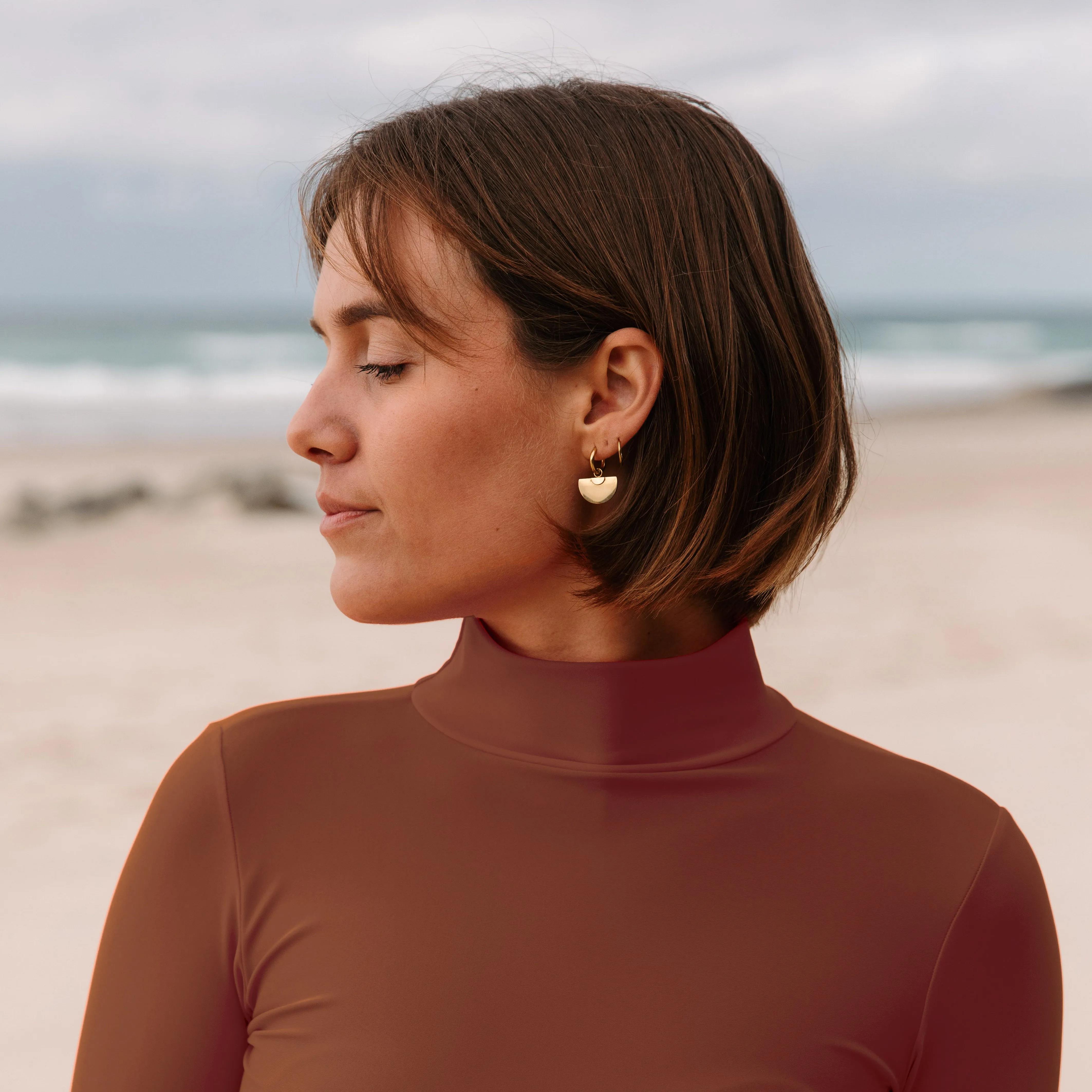 SUNRISE SURF EARRINGS 18K GOLD