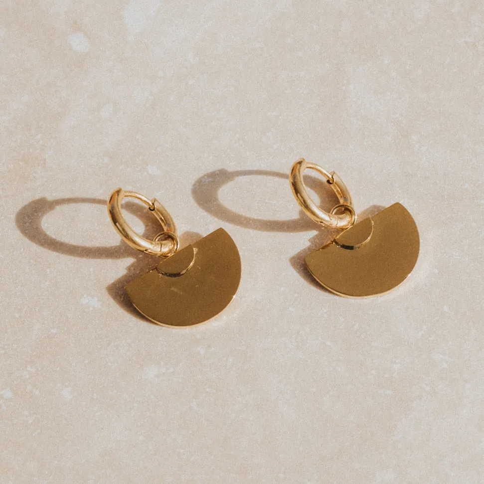 SUNRISE SURF EARRINGS 18K GOLD