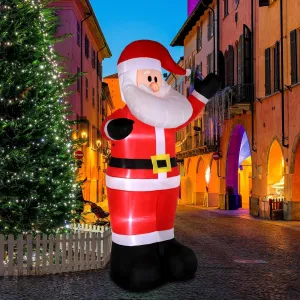 timeless 8Ft Inflatable Christmas Arch Santa Snowman Decoration with 7 Lights C