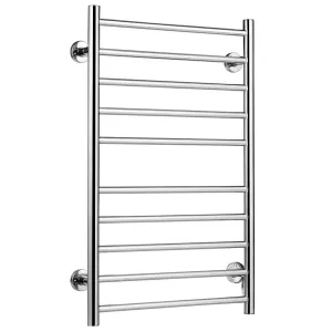 Towel Warmer, Home Bathroom 10 Bar Stainless Steel Space Saving Plug-in Wall Mounted Cloth Towel Heated Drying Rack