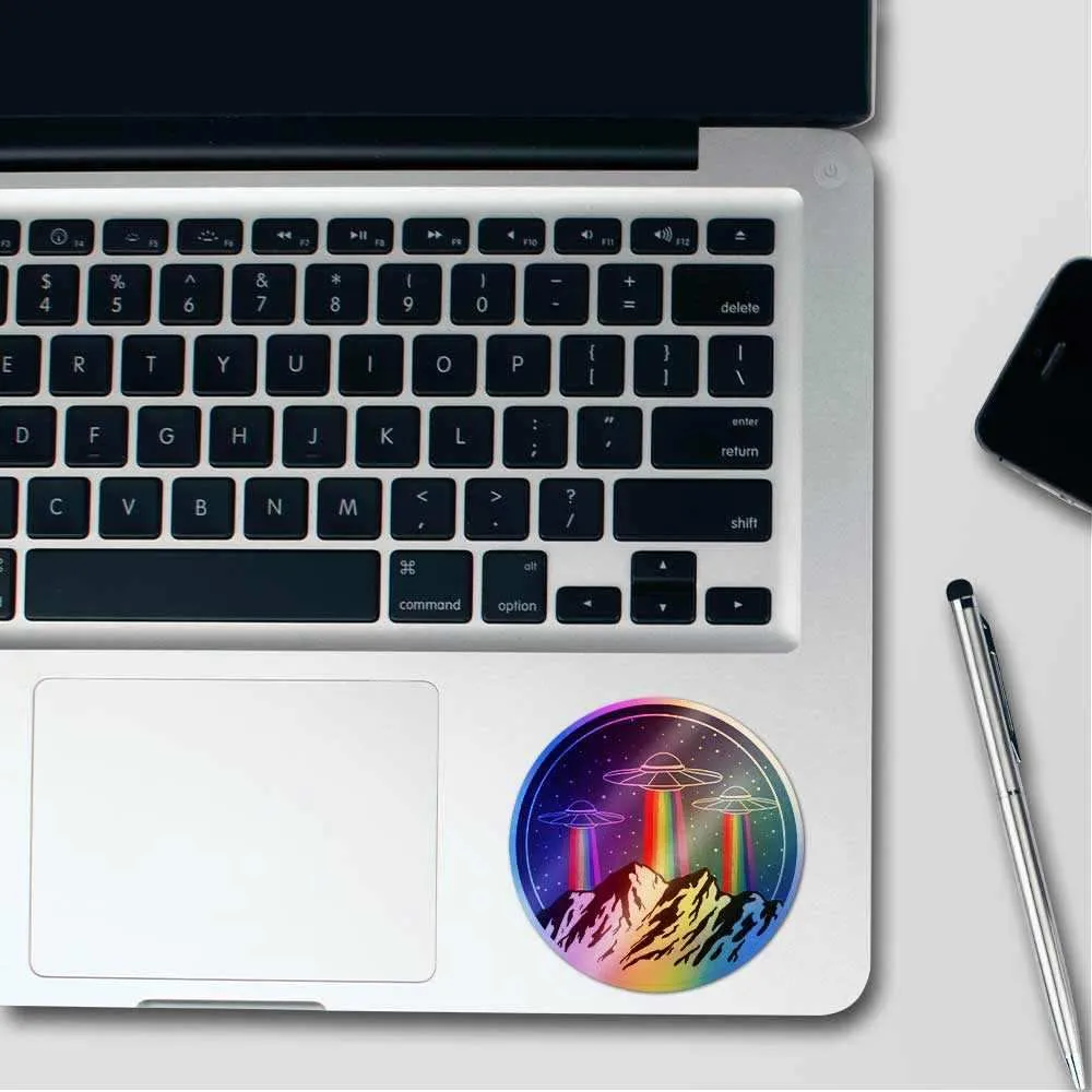 Ufo rainbow Holographic Stickers