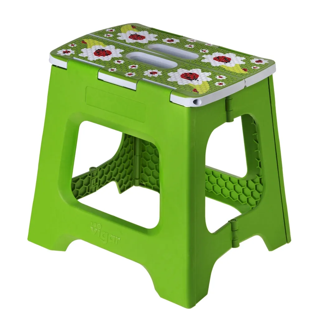 Vigar Compact Foldable Lady Bug Stool 32cm