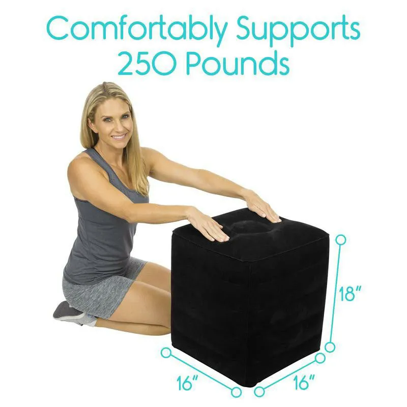 Vive Health Inflatable Foot Rest - Black