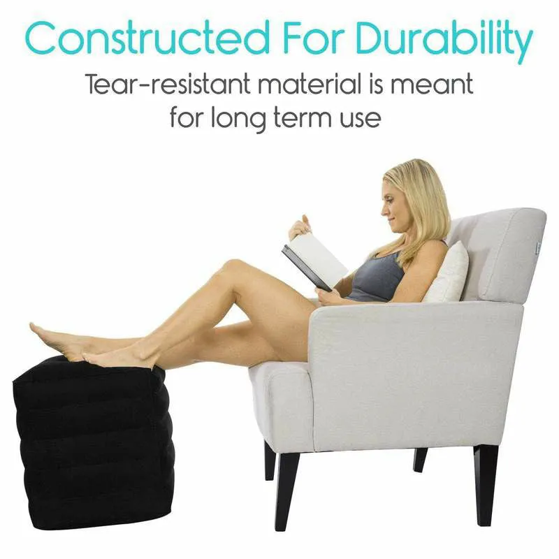 Vive Health Inflatable Foot Rest - Black