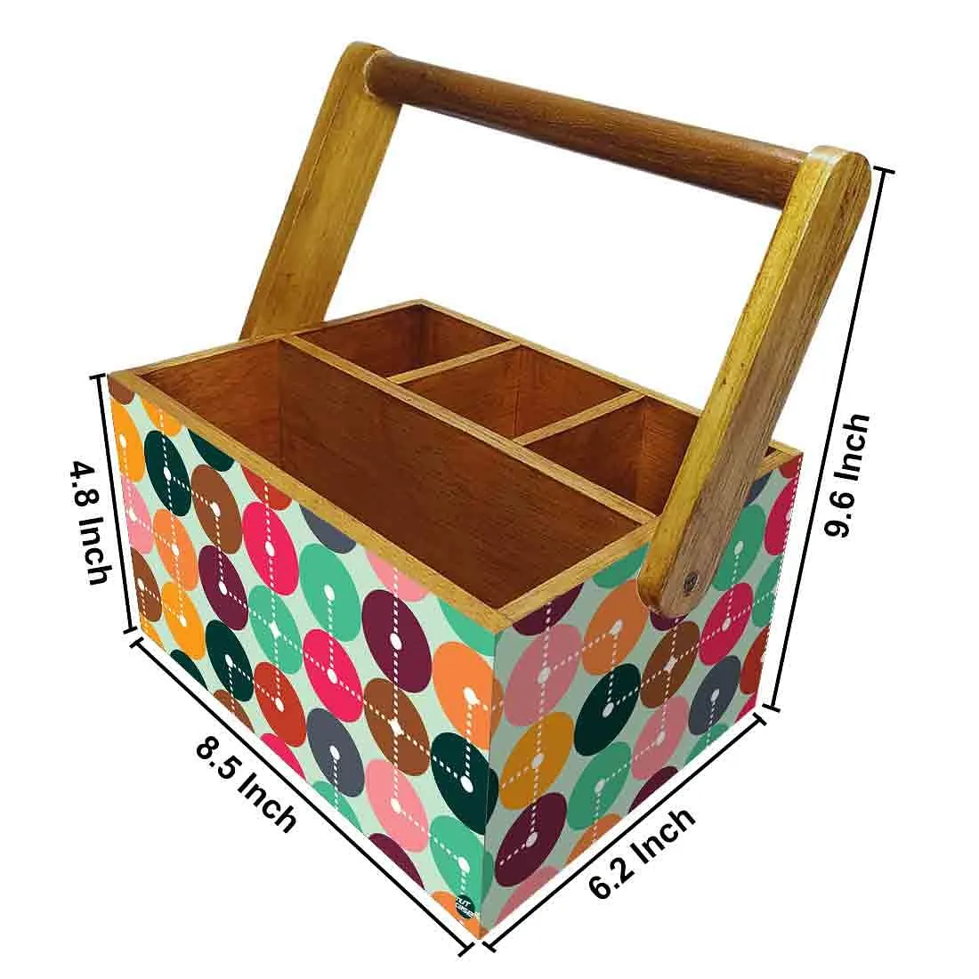 Wooden Tissue Stand for Table Spoons Forks Knives Organizer - Mapping Design