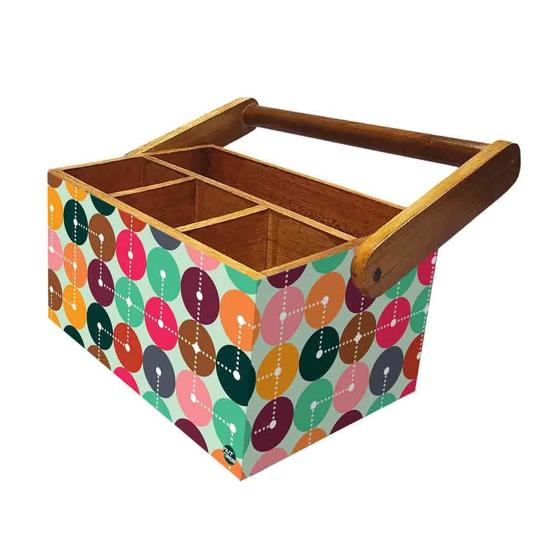 Wooden Tissue Stand for Table Spoons Forks Knives Organizer - Mapping Design