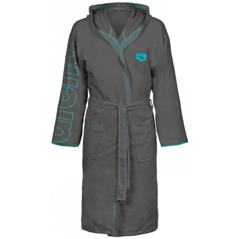 ZEAL PLUS JUNIOR BATHROBE - DARK GREY/SKY